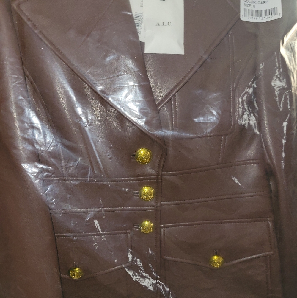 Alc Faux Leather Blazer